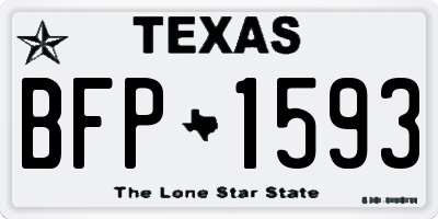 TX license plate BFP1593