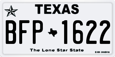 TX license plate BFP1622