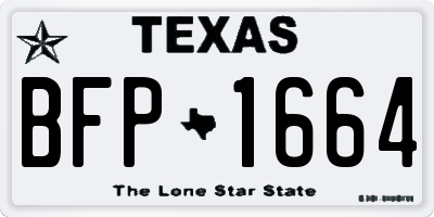 TX license plate BFP1664