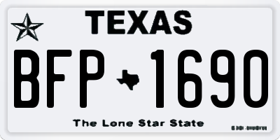 TX license plate BFP1690