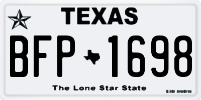 TX license plate BFP1698