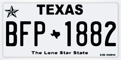 TX license plate BFP1882