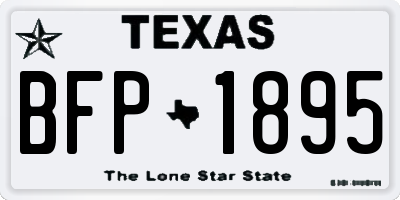 TX license plate BFP1895
