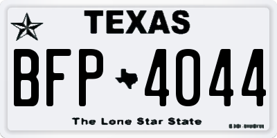 TX license plate BFP4044