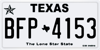 TX license plate BFP4153