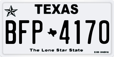 TX license plate BFP4170