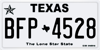 TX license plate BFP4528