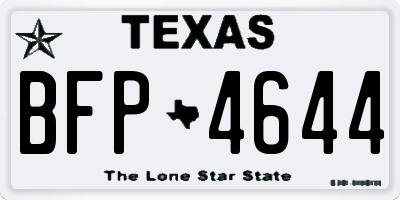 TX license plate BFP4644
