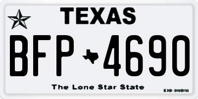 TX license plate BFP4690