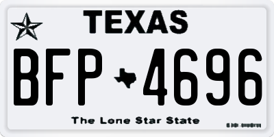 TX license plate BFP4696