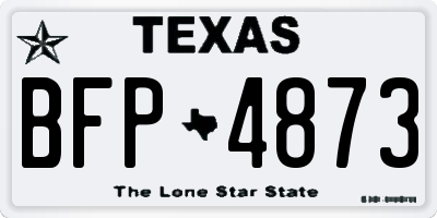 TX license plate BFP4873