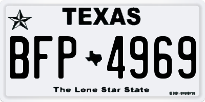TX license plate BFP4969