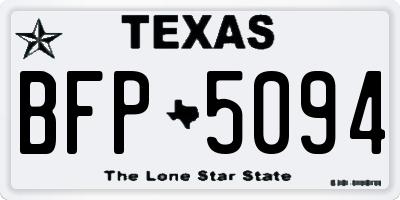 TX license plate BFP5094