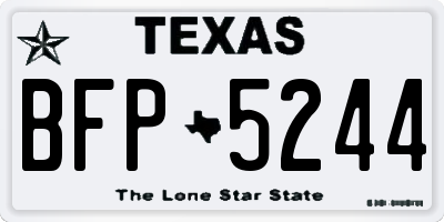 TX license plate BFP5244