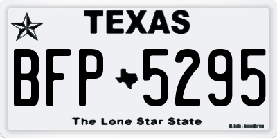TX license plate BFP5295