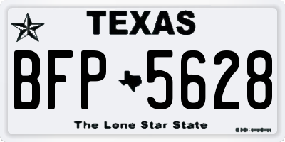 TX license plate BFP5628