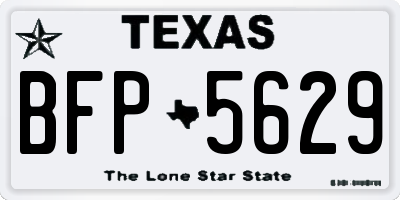TX license plate BFP5629