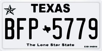 TX license plate BFP5779