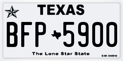 TX license plate BFP5900