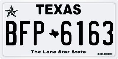 TX license plate BFP6163