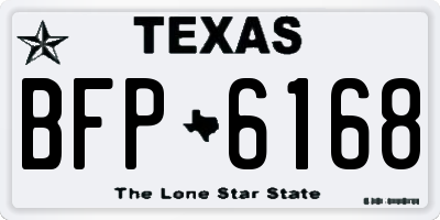 TX license plate BFP6168