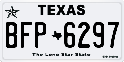 TX license plate BFP6297
