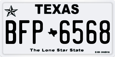 TX license plate BFP6568