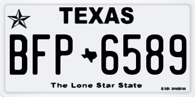 TX license plate BFP6589