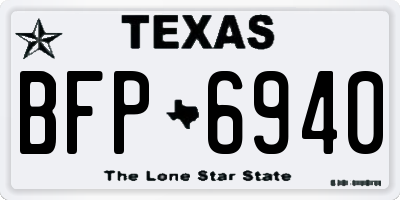 TX license plate BFP6940