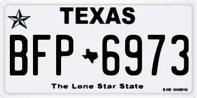 TX license plate BFP6973