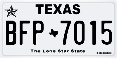 TX license plate BFP7015