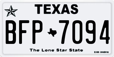 TX license plate BFP7094