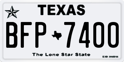 TX license plate BFP7400