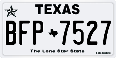 TX license plate BFP7527