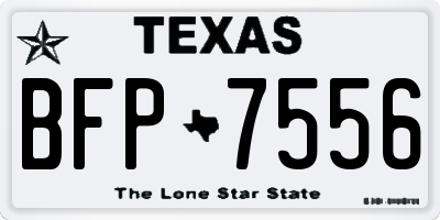 TX license plate BFP7556
