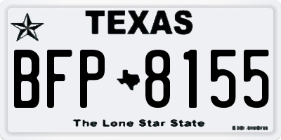 TX license plate BFP8155
