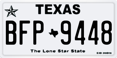 TX license plate BFP9448