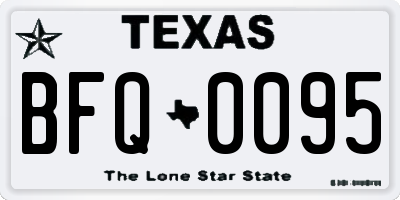 TX license plate BFQ0095