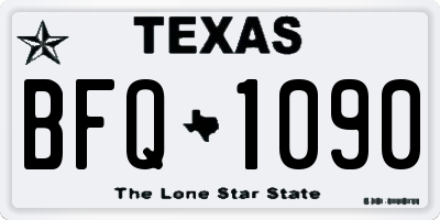 TX license plate BFQ1090