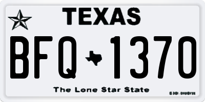 TX license plate BFQ1370