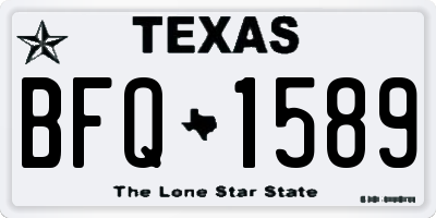 TX license plate BFQ1589