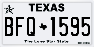 TX license plate BFQ1595