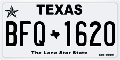 TX license plate BFQ1620