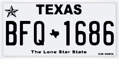 TX license plate BFQ1686