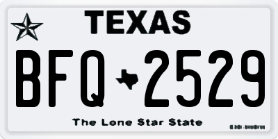 TX license plate BFQ2529