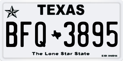 TX license plate BFQ3895
