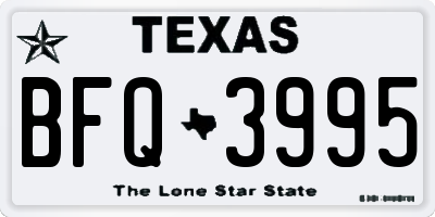 TX license plate BFQ3995