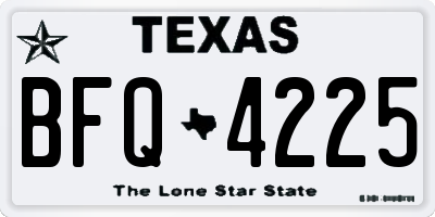 TX license plate BFQ4225