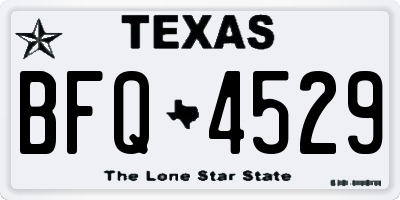 TX license plate BFQ4529