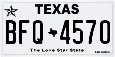 TX license plate BFQ4570